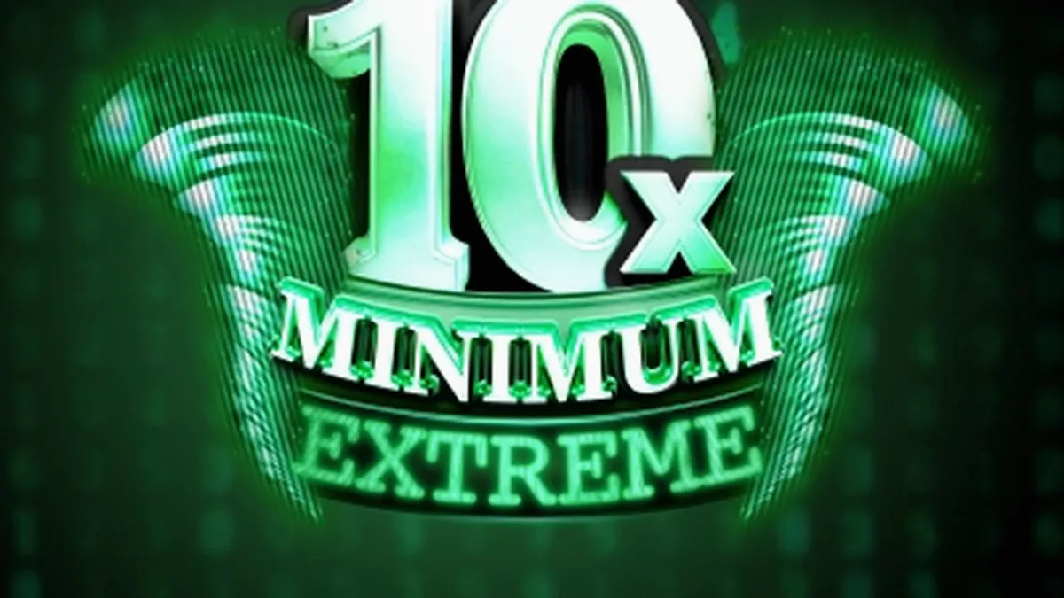 Tampilan antarmuka slot 10x Minimum Extreme dengan desain angka retro
