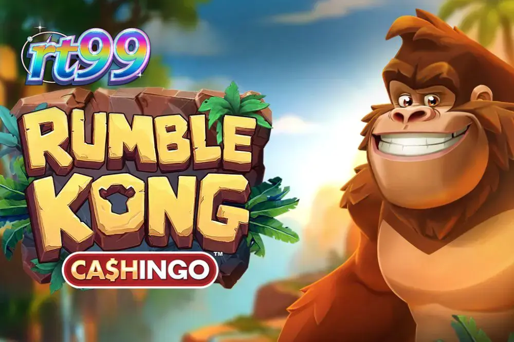 Tampilan visual bertema hutan dari slot Rumble Kong CASHINGO